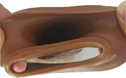 New Big Soft Real Male Super Silicone Sleeve Extension Sheath Extender for Men Male Enhancement Extension Sleeve (Brown, 8 inches)