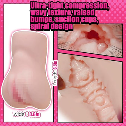 1.7lb Pocket Pussy 2 in 1 Male Masturbators