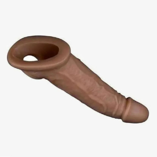 Brown Realistic Penis Sleeve 7 Inches