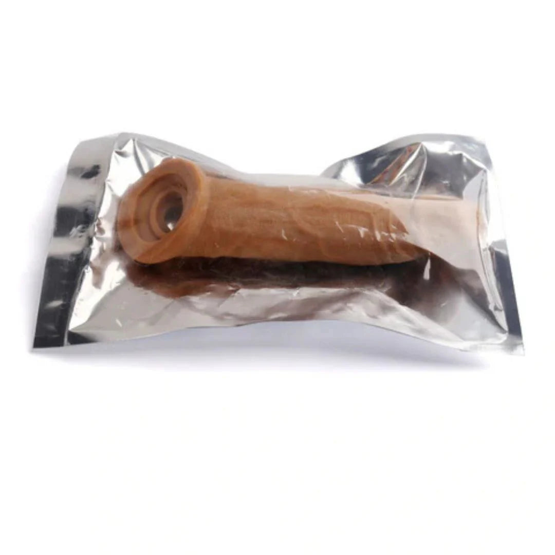 Brown Realistic Penis Sleeve 7 Inches